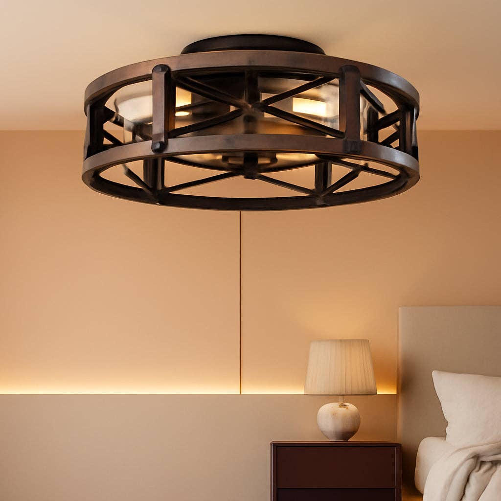 ShipItFurniture - Wholesale Ceiling Fan - Rustic Bladeless Ceiling Fan With Light And Remote 6 Speeds0