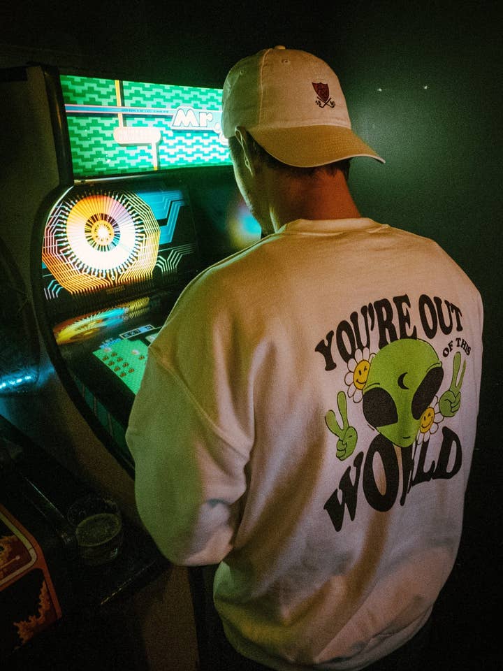 You’re Out of This World Daisy Crewneck for wholesale by Little Dipper Shop