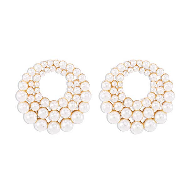 WHITE Geometric Hollow Drop Earrings for wholesale on Faire7