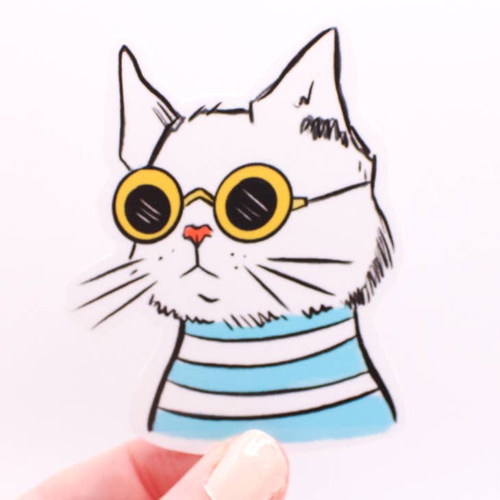 Amy Hartelust Art and Illustration - Wholesale Sticker - Cool Cat Vinyl Sticker