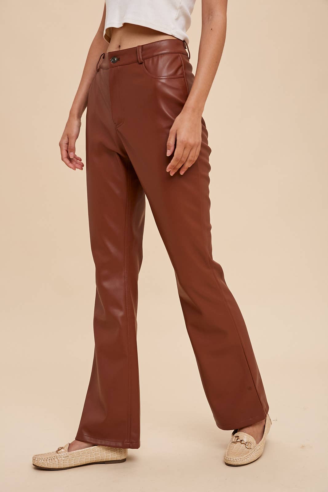 In Loom - Wholesale Broek - Dames - Uitlopende vegan leren broek5