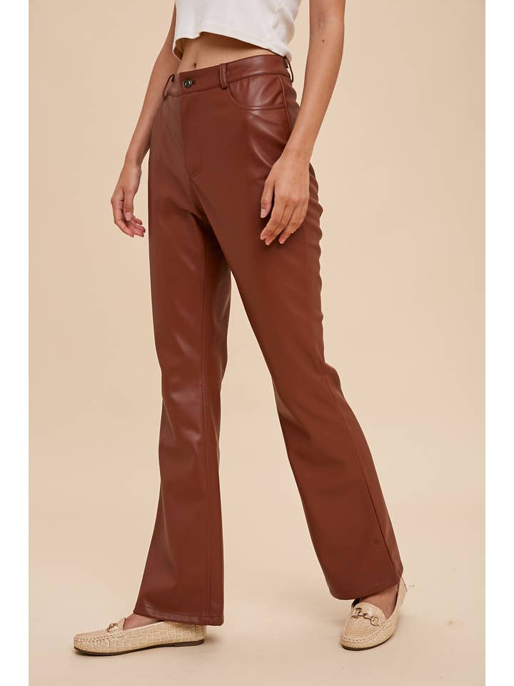 In Loom - Wholesale Broek - Dames - Uitlopende vegan leren broek5