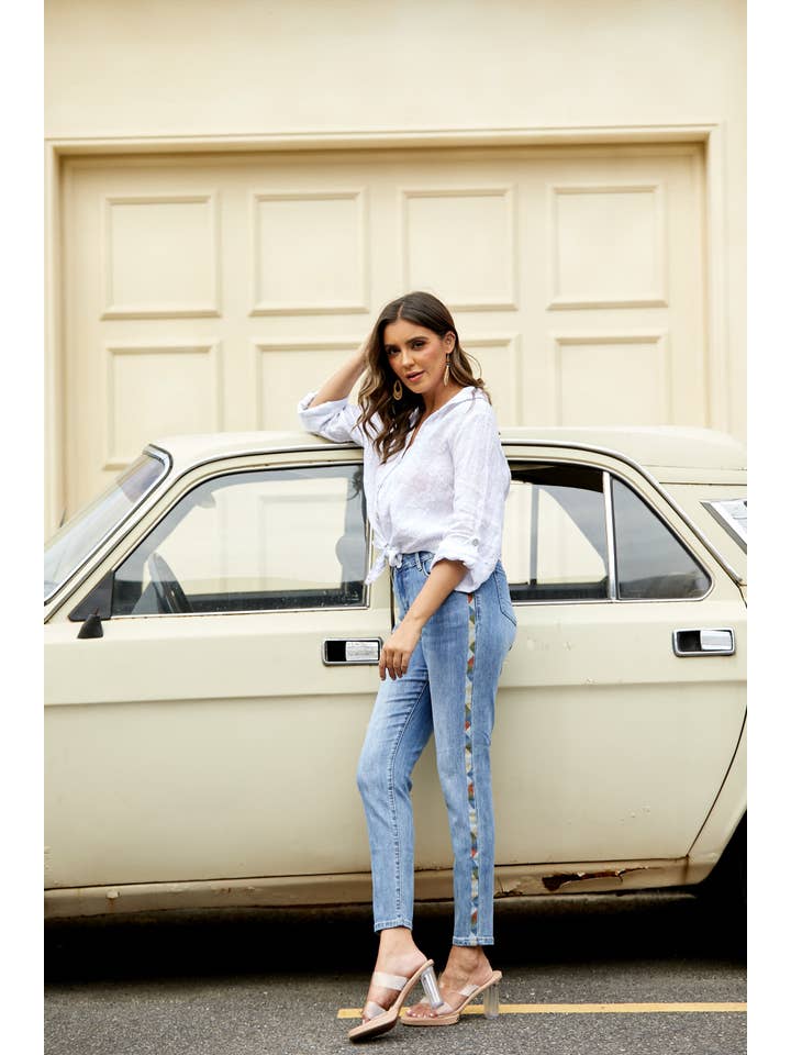 Orange Fashion Village - Wholesale Jeans - Women's - Mabelline's Embroidered Denim Jeans10