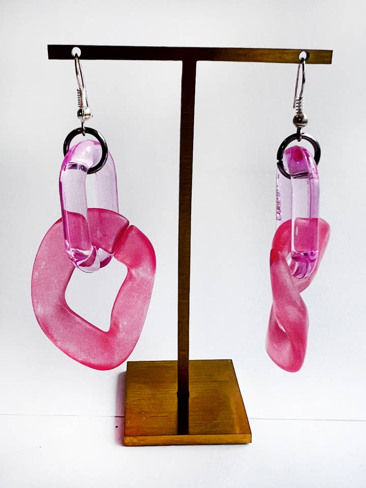 Infinite Colors Magenta roze ketting oorbellen voor wholesale door cukimber