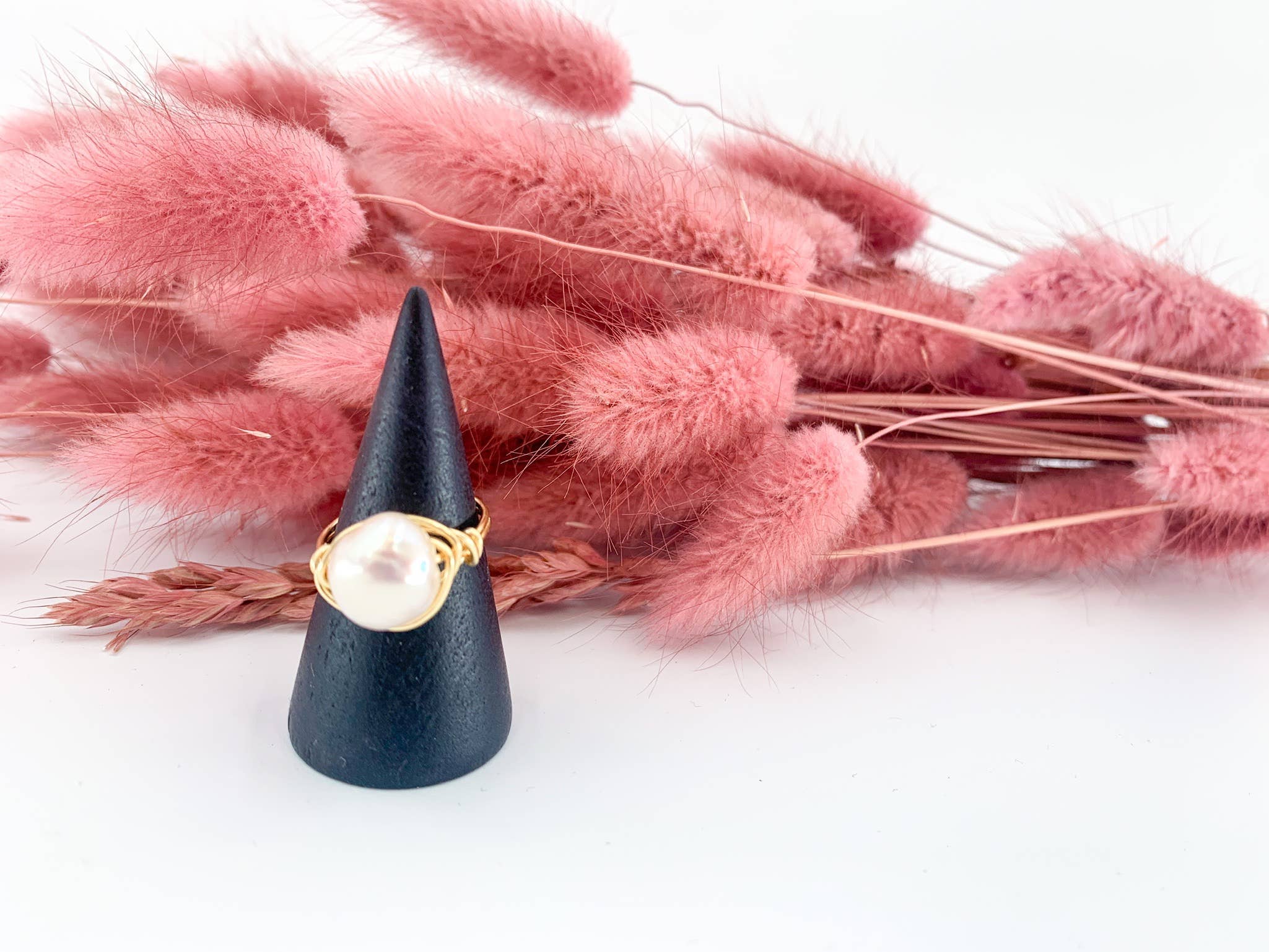 Elise Marie DeSigns - Wholesale Cocktail/Statement Ring - Pearl Wire Wrapped Ring | Freshwater Jewelry | Cultured3