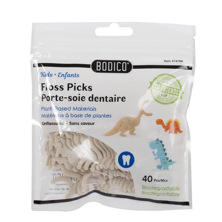 Bodico - Wholesale Floss - Bodico, 40pcs Kids Biodegradable Floss Pick