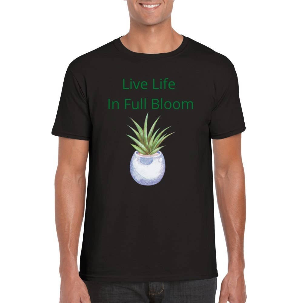 The Graceful Dragonfly – wholesale Screen printed t-shirt – Men′s – Living Life In Full Bloom Shirt, Plant Lover Gift, Positive6