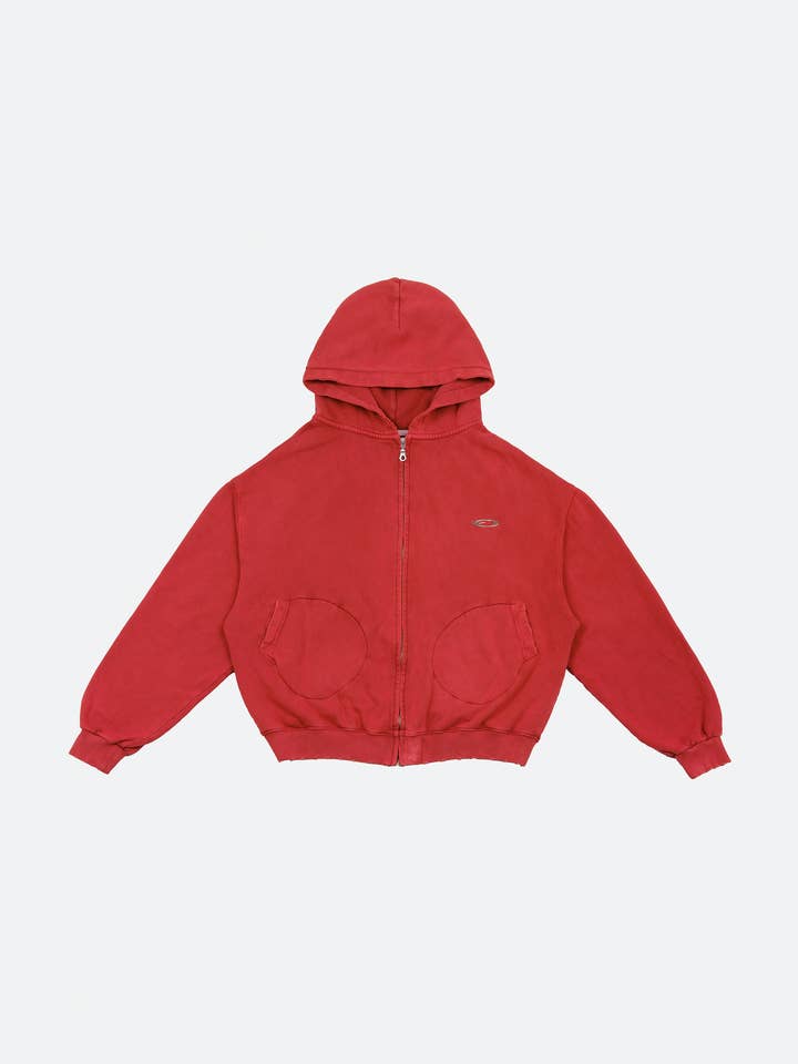 Fragile® Vintage Rouge Boxe Zip-up pour la vente par FRGL