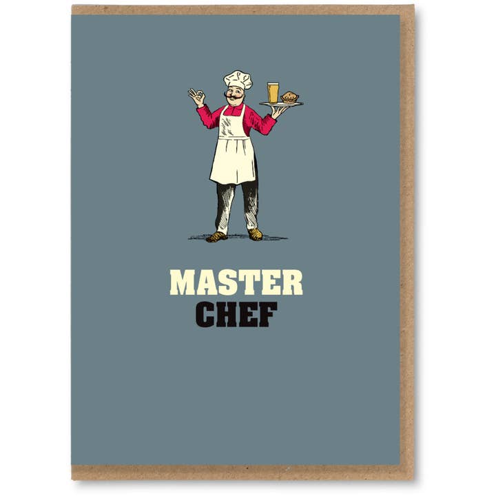 The Typecast Gallery - Vente Cartes d'anniversaire - L&G23 Carte d'anniversaire drôle pour homme « maître chef »2