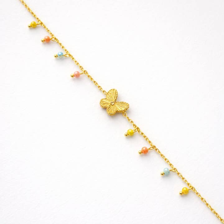 Vlinder enkelbandje voor wholesale door Poudre Bijoux