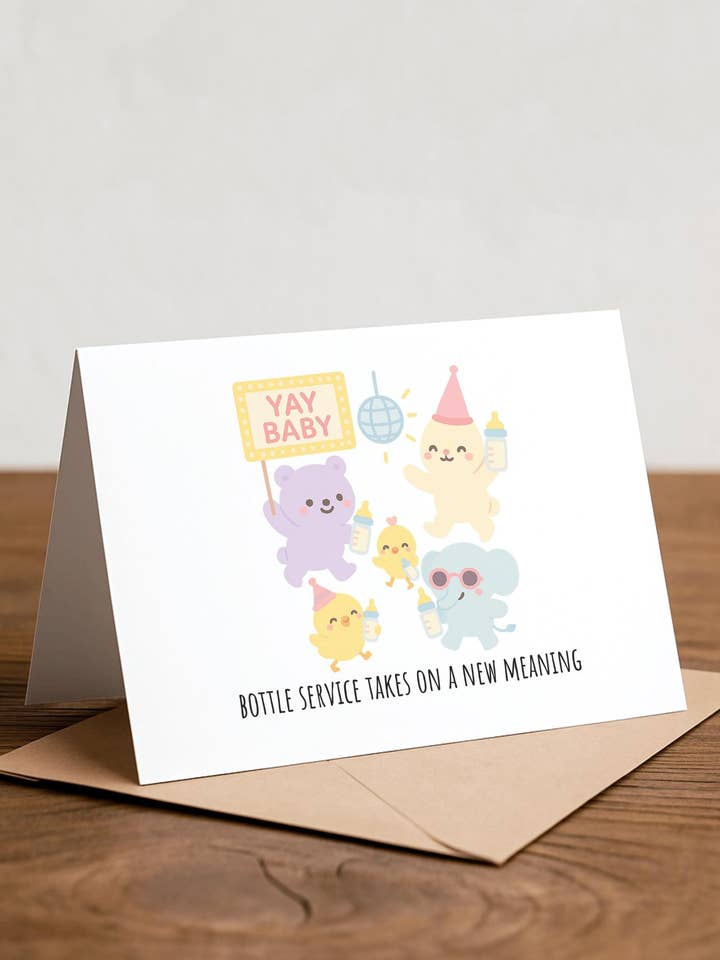 Babyshowerkaart – Geslachtsbekendmaking, Welkom Nieuwe Baby voor wholesale door Chewy Lemon Studio