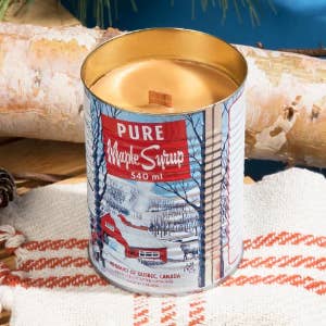 Maple Syrup Candle – 540 ml Iconic Tin Can (Wood wick) for wholesale by Seracon