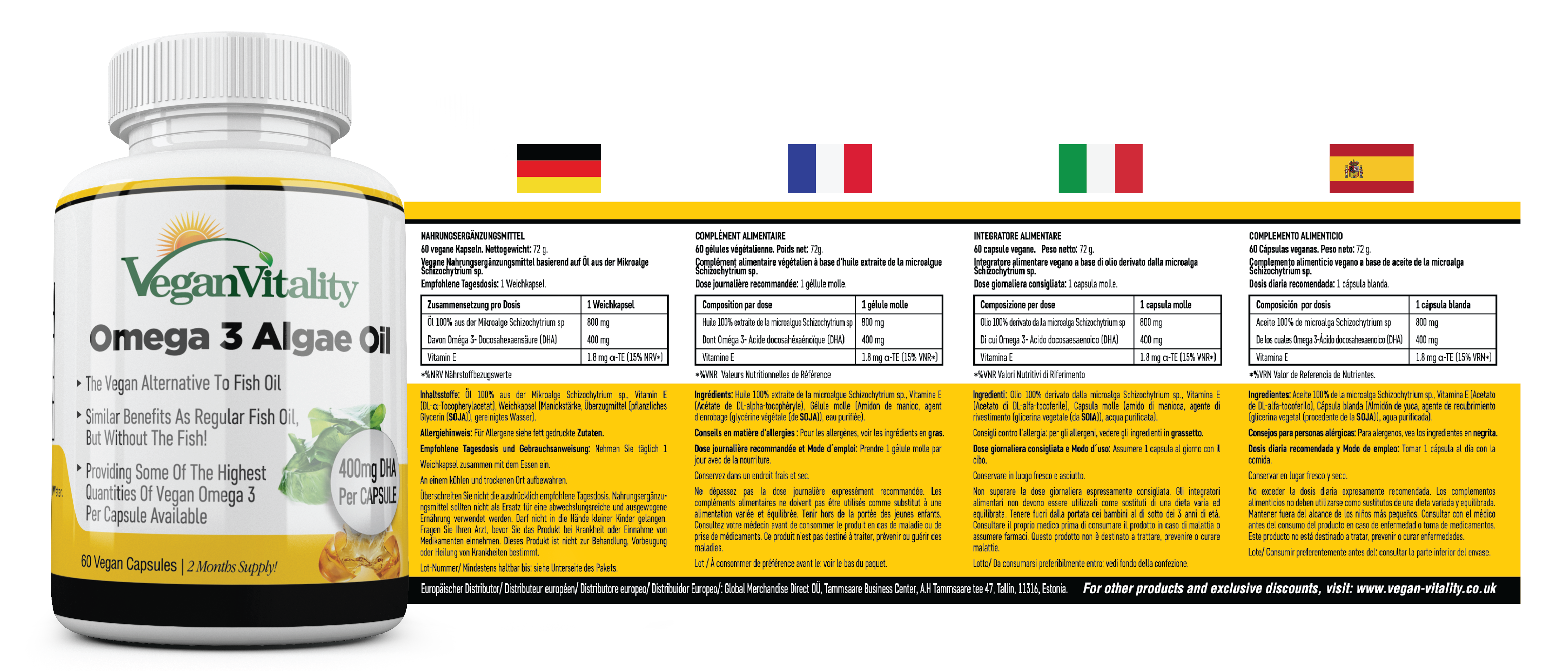 Vegan Vitality - Wholesale Oral Supplement/Vitamin - Omega 3 Algae Oil7