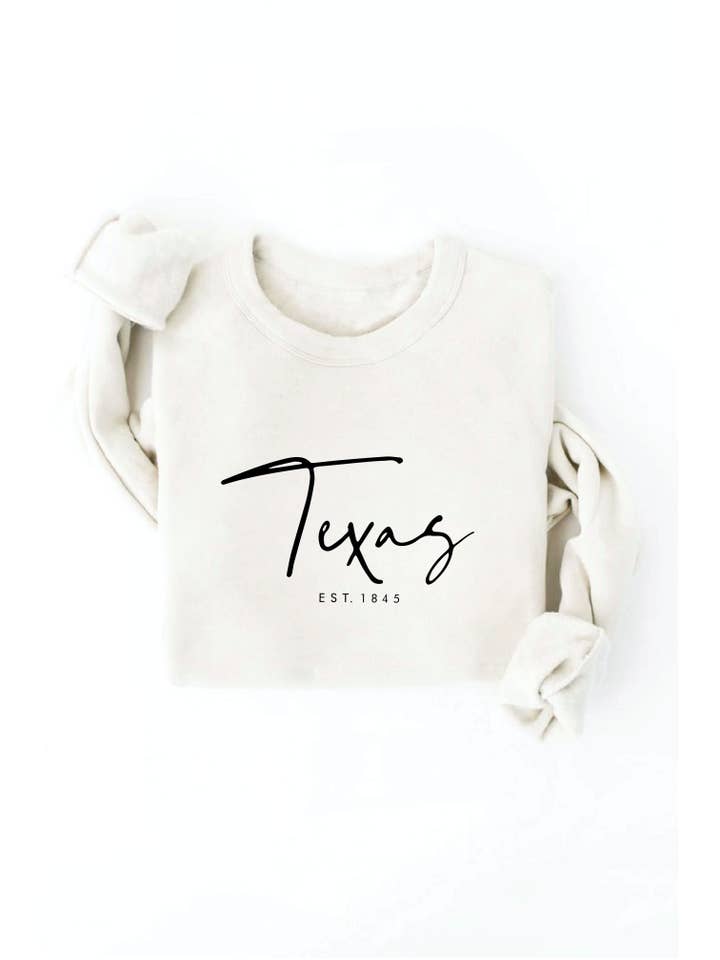 OAT COLLECTIVE - Wholesale Graphic Sweatshirt - Women's - TEXAS EST. 1845 Graphic Sweatshirt15
