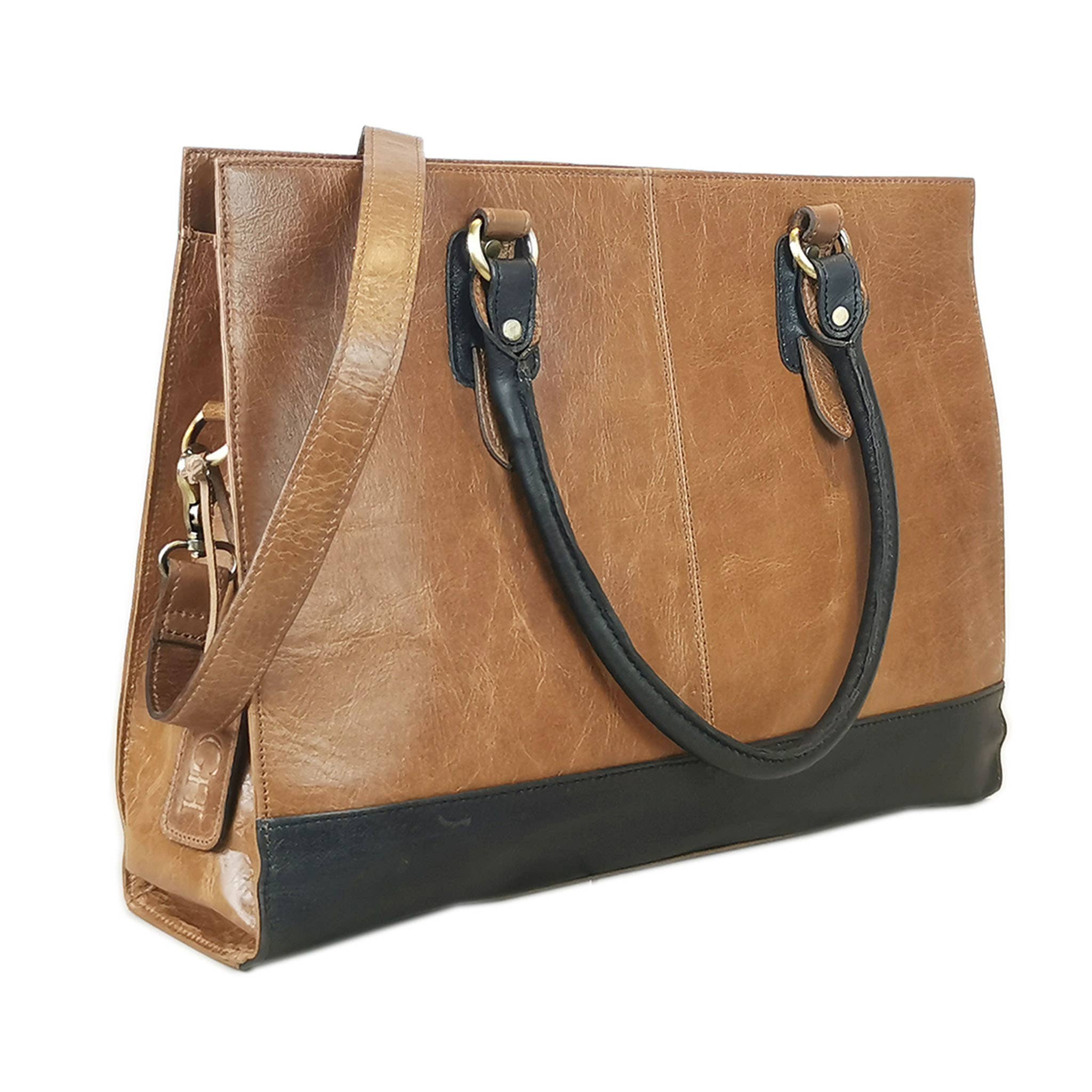 GoodHides Ltd. – wholesale Shoulder bag – women's – The Signature 17" Leather Laptop Bag, Copper10