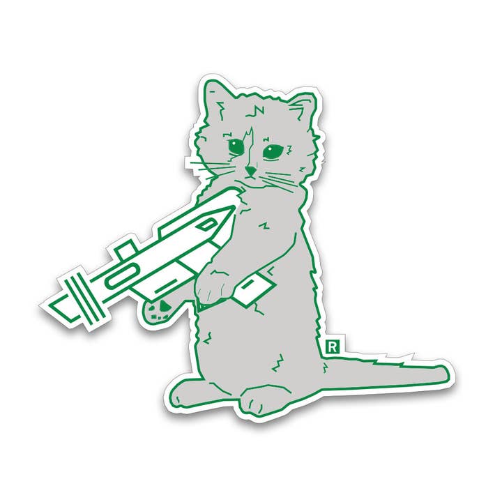 Gary Lime Grøn Outline Die-Cut Sticker for engroshandel hos RAYGUN