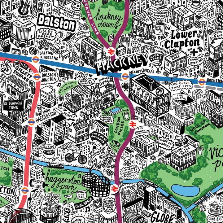 Evermade - Wholesale Puzzle - Adult - 1000 Piece Jigsaw Hand Drawn Map of London12