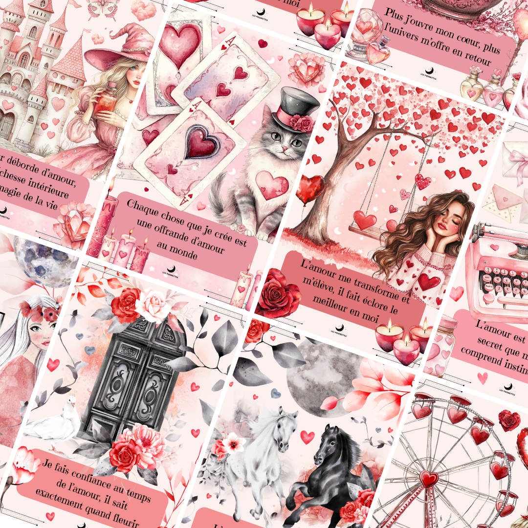 Les Moonettes - Vendita all'ingrosso Tarocchi - 32 Carte di Affermazioni Positive - Incantesimi d’Amore4