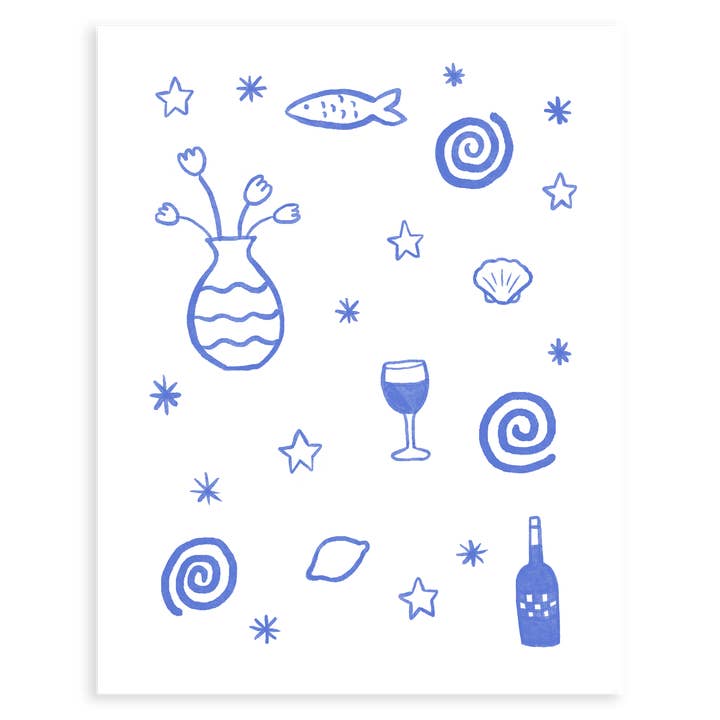 Summer Table Art Print for wholesale by Allison Poplett