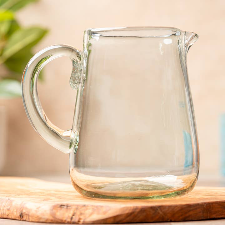 Handblown Glass Pitcher - Clear for wholesale by Verve Culture
