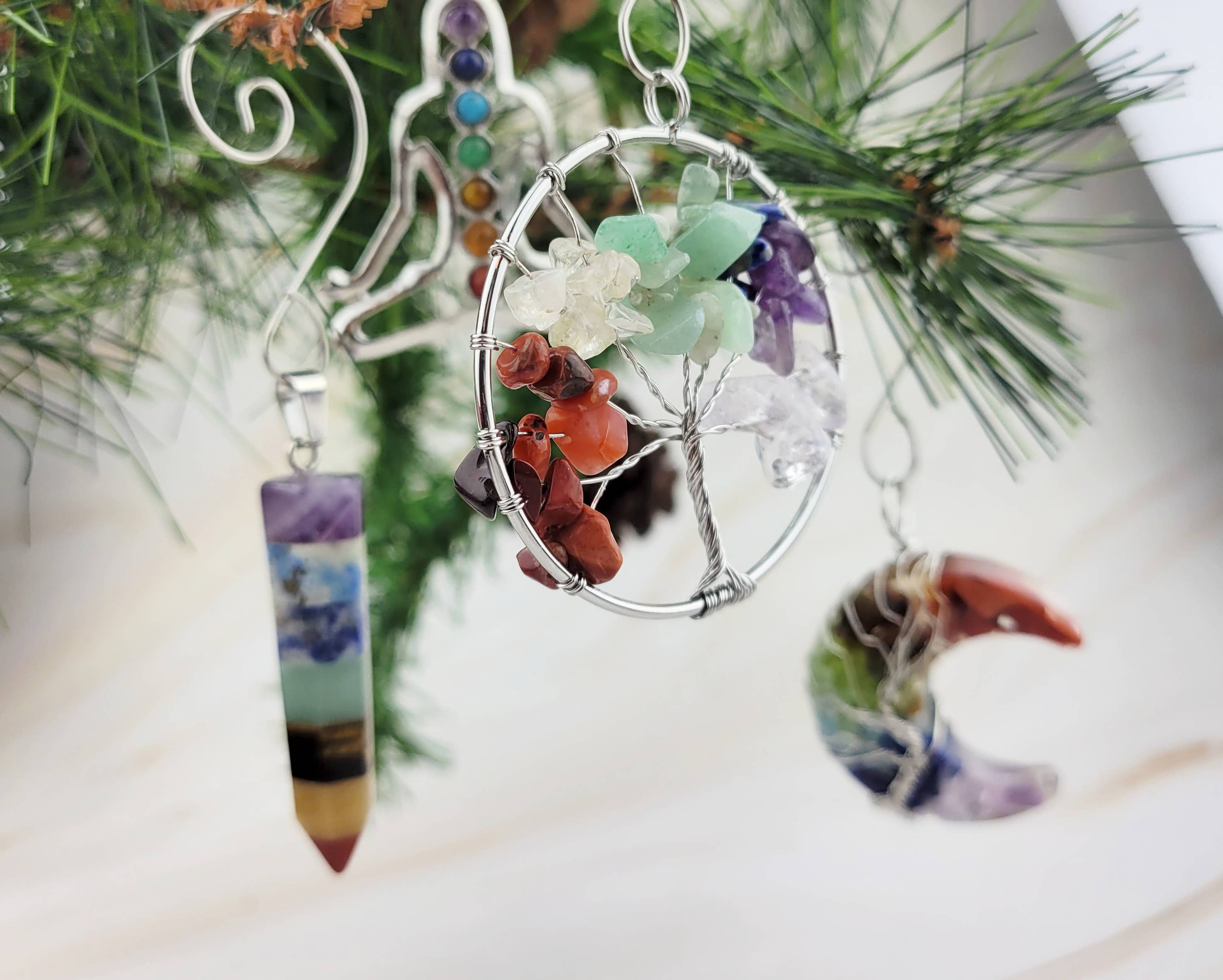 WonderLight Jewelry – Conjunto de ornamentos por atacado – Conjunto de Ornamento Chakra Yoga - Chakra/ Balance4