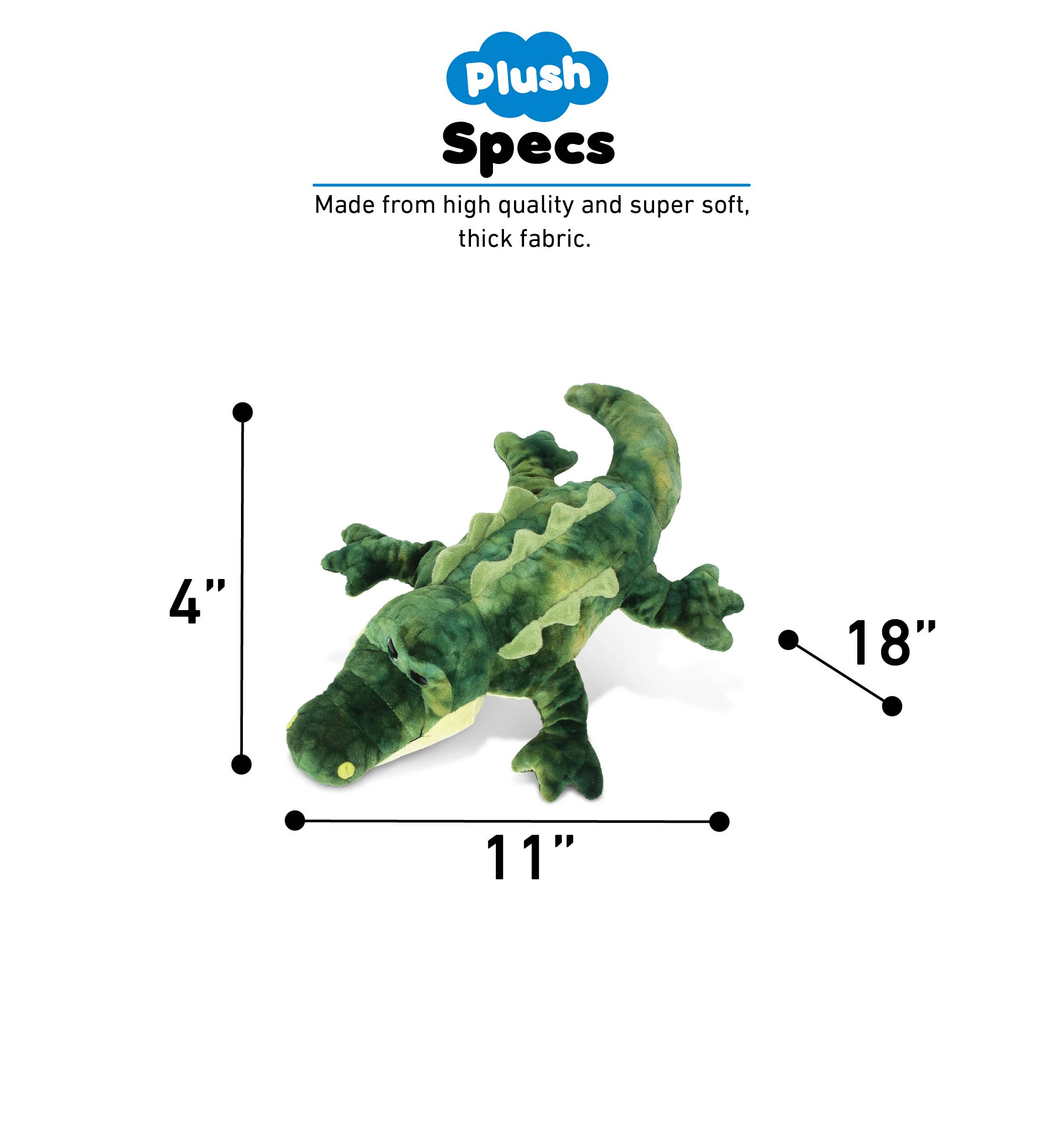 Cota Global – Engroshandel Plyslegetøj - Børn og baby – Super blød plys - Alligator2