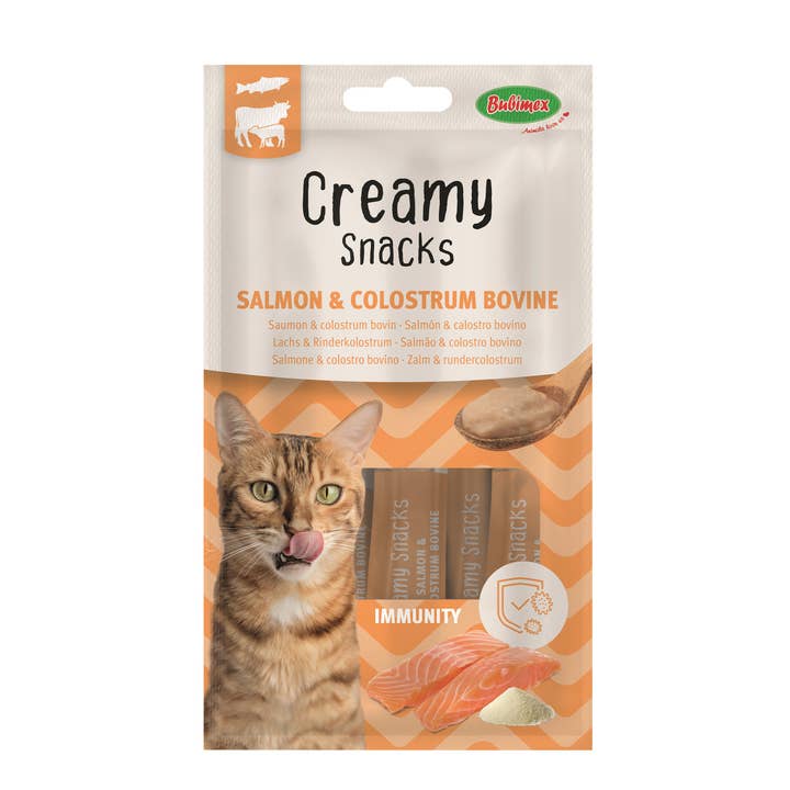 Creamy Snack Immunity Salmon and Bovine Colostrum (4p for wholesale by Bubimex