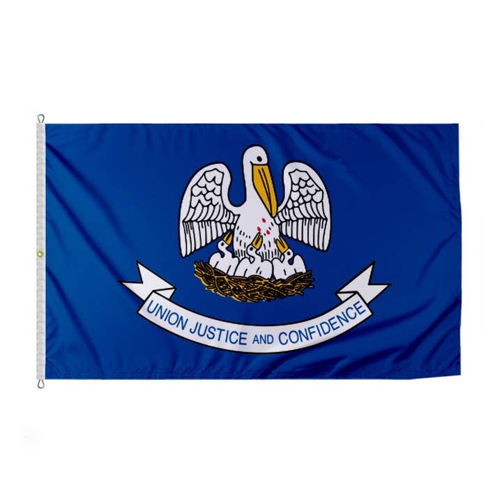 Bandeira do Estado da Louisiana AGAS 8x12 pés - Impressa em Nylon 200D por atacado de AGAS MFG INC