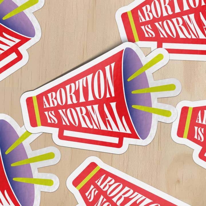 Moonymade - Wholesale Sticker - Abortion Is Normal Megaphone Vinyl Sticker1