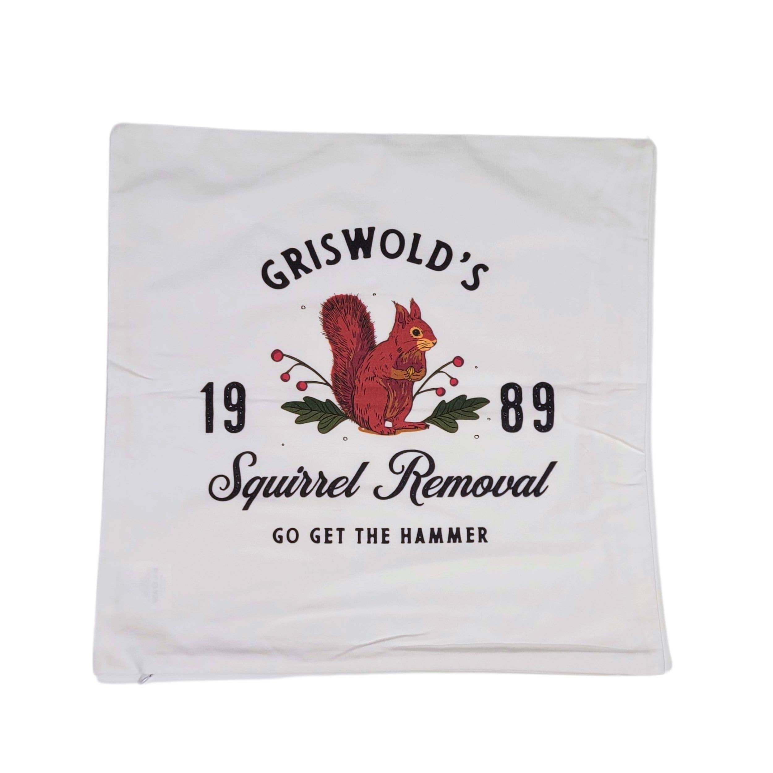 Driftless Studios - Wholesale Throw Pillow Cover - Griswold's Squirl Removal Funny Christmas Pillow Cover1