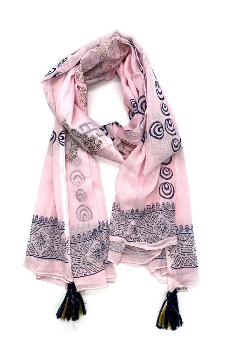 LINETA - Wholesale Scarf - Women's - C1 Indian cotton scarves4