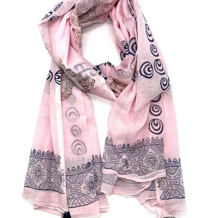 LINETA - Wholesale Scarf - Women's - C1 Indian cotton scarves4