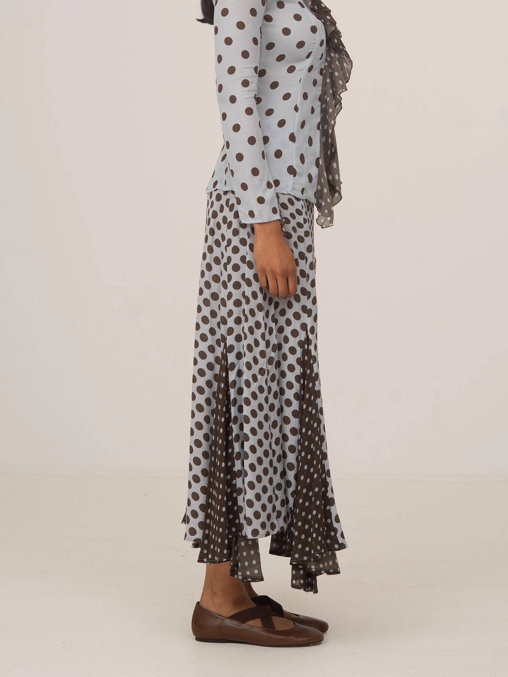 CARMEN SAYS - Wholesale Skirt - Women's - Nueva falda azul de lunares2