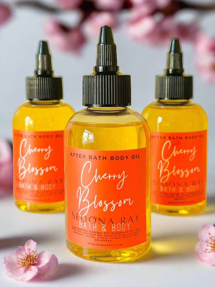 Cherry Blossom After Bath Oil for wholesale by Sedona Ray Holistic Beauty