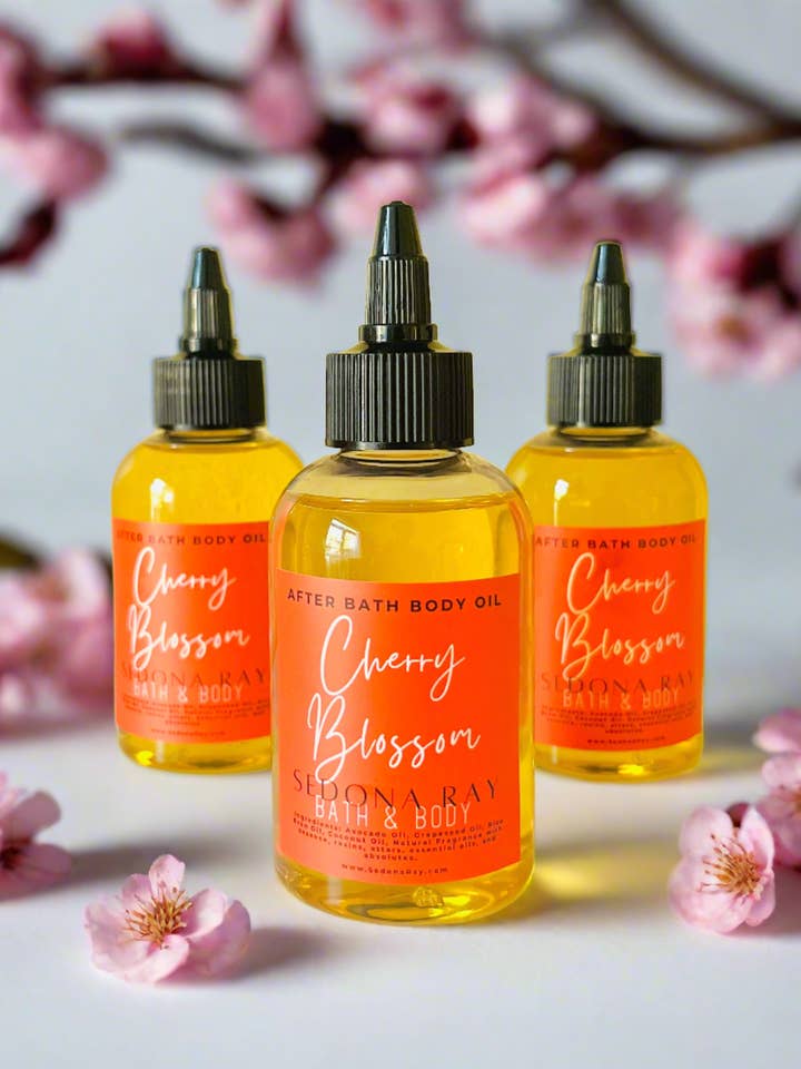 Huile après-bain Cherry Blossom pour la vente par Sedona Ray Holistic Beauty