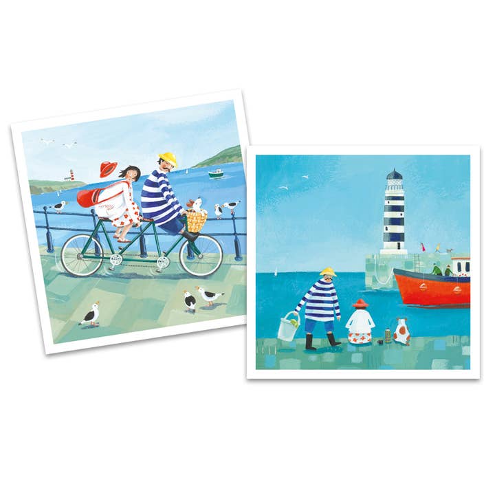 On Holiday Mini Card Pack of 10 for wholesale by Emma Ball Ltd