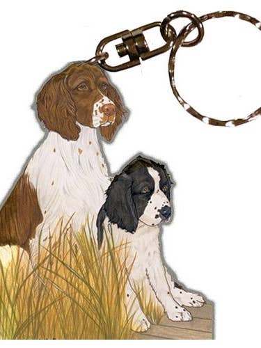 English Springer Spaniel Keychain Wooden for wholesale by Pipsqueak Productions
