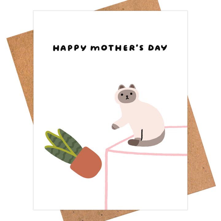 Rude Cat Mother's Day Card - For Mom for wholesale by iej studio