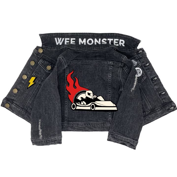 Race Car Sort Denimjakke for engroshandel hos Wee Monster