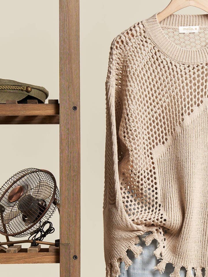 Mello. - Wholesale Knit Sweater - Women's - Multi Texture Sweater9