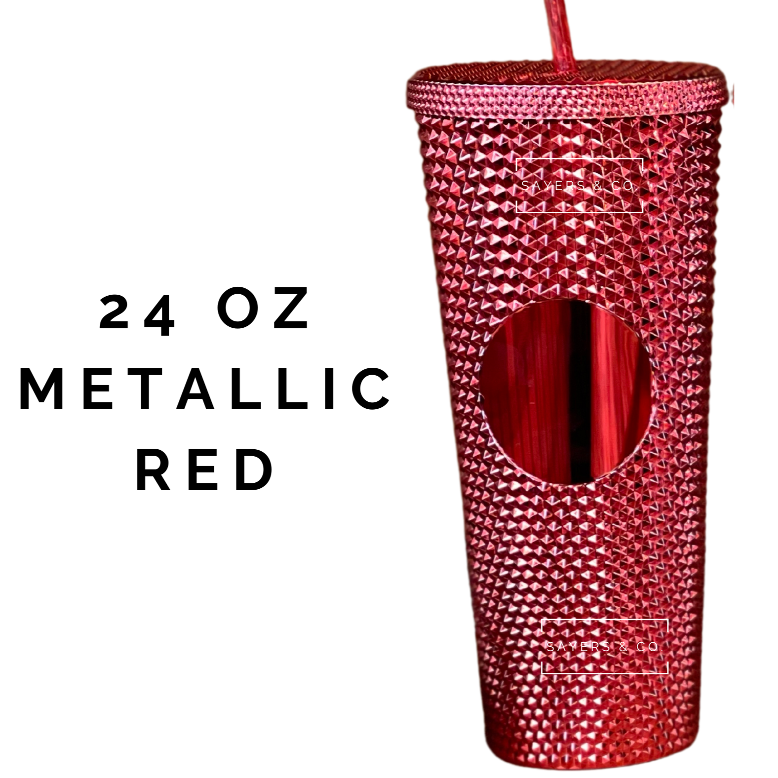 Sayers & Co. – wholesale Isolerade dryckesvaror – Anpassad logoisolerad tumlare med halm - 24oz35