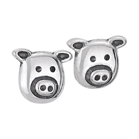 Sig nej til Bacon Sterling sølv gris Stud Øreringe for engroshandel hos Tiger Mountain Jewelry