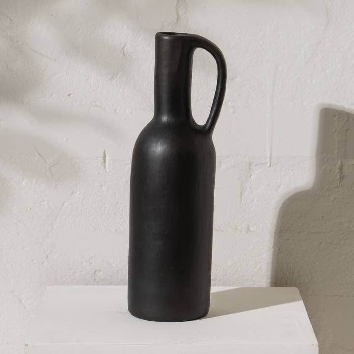 Advik bottle vase with handle for wholesale by INARTISAN