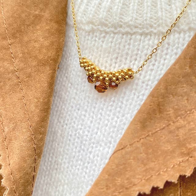 Briagha-ketting - weven en kristallen voor wholesale door amhé