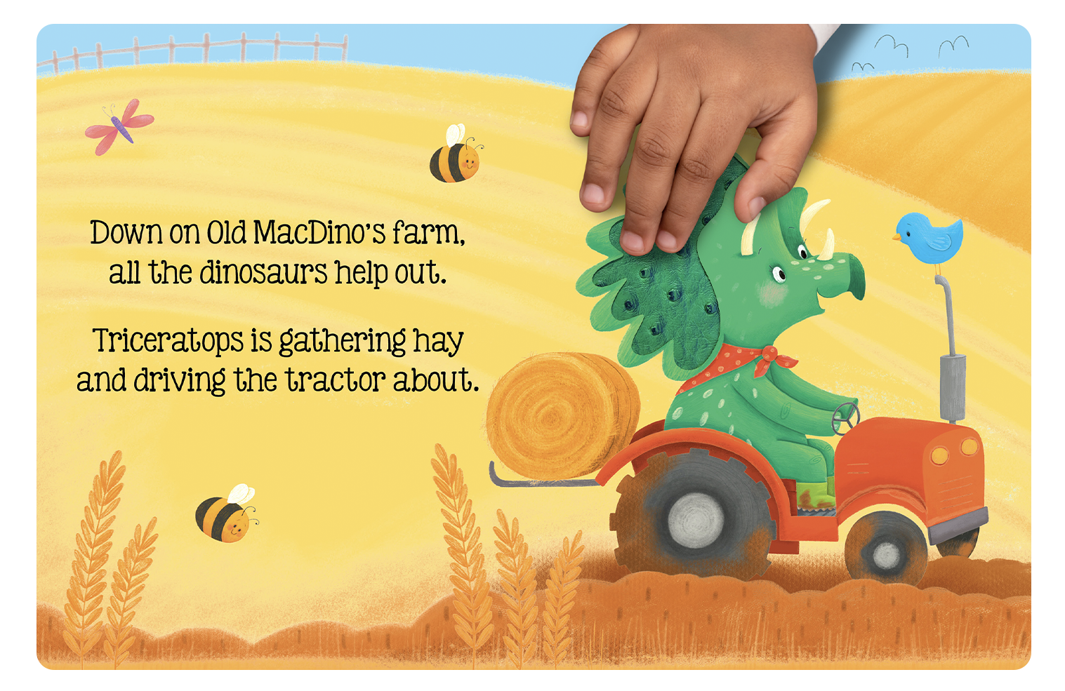 Little Hippo Books - Wholesale Baby & Toddler Book (0-2) - Old MacDino's Farm  -Touch and Feel Sensory Board Book1