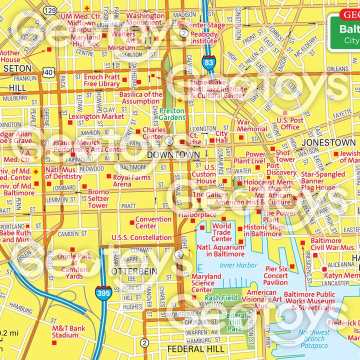 Geotoys - Wholesale Puzzle - Adult - Geotoys 100 Piece Magnetic Puzzle - Baltimore1