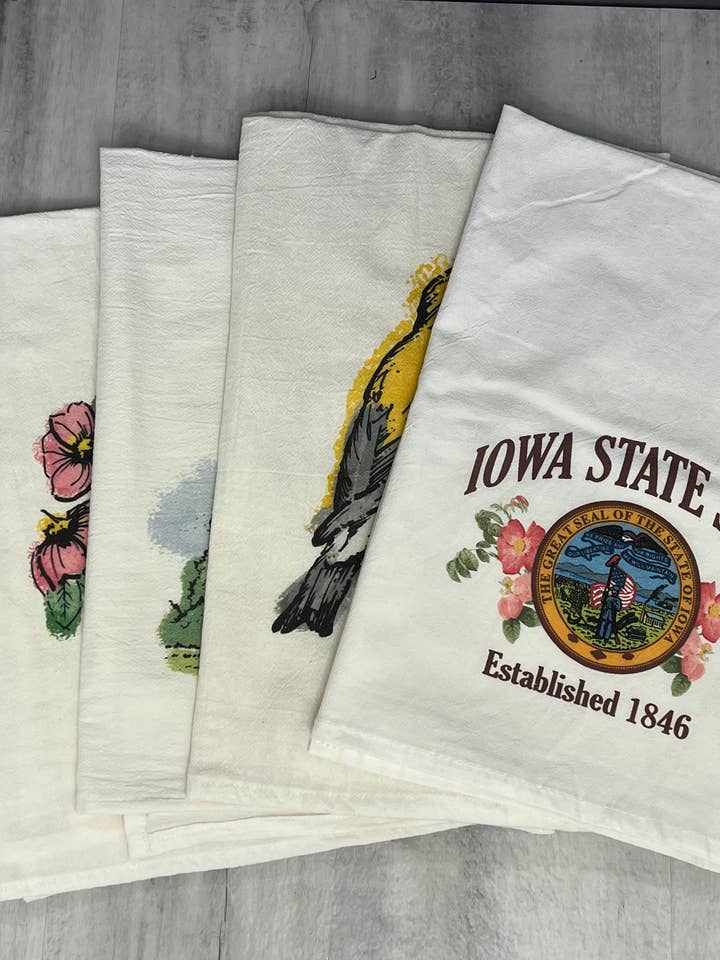 Iowa Tea Towels for wholesale by Heart of Iowa Market Place