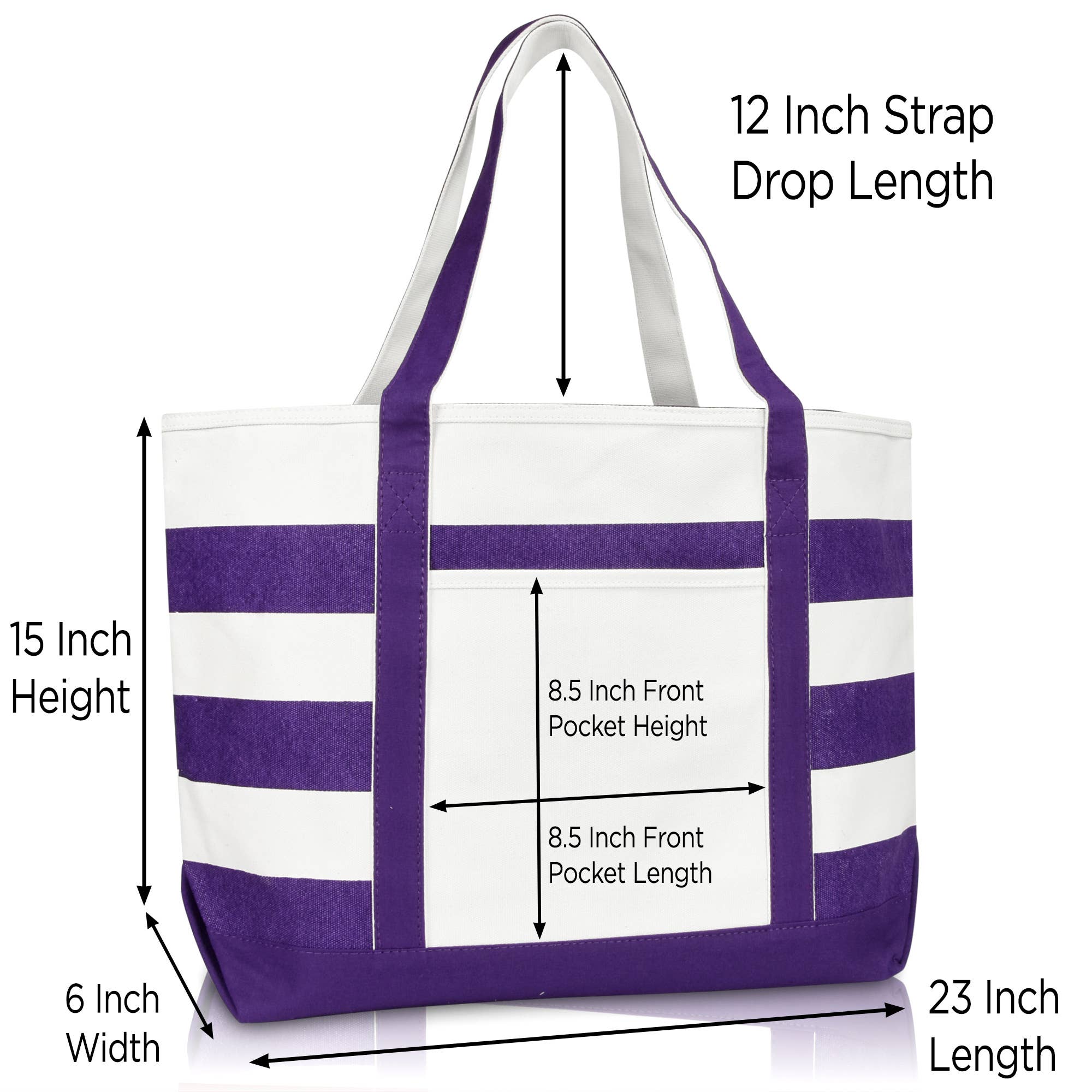 Dalix - Wholesale Tote bag – Women's - Dalix 23" Premium Striped Tote Bag30