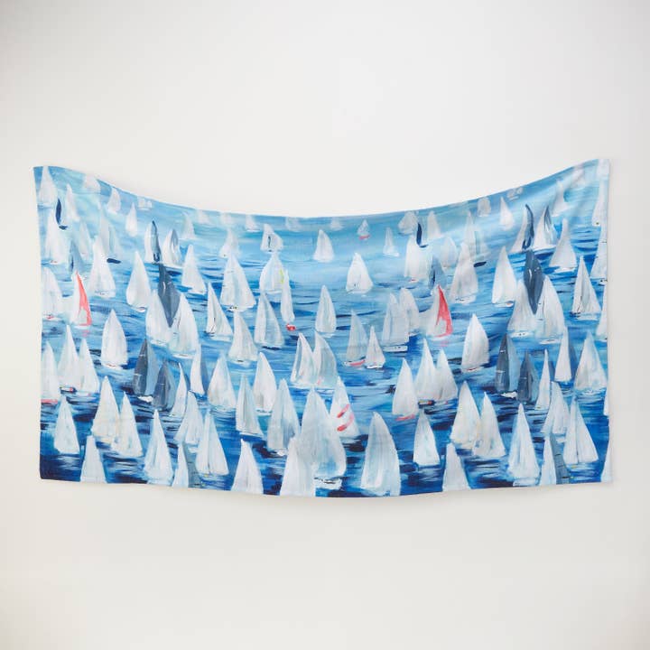 Serviette de plage surdimensionnée - Race Day pour la vente par Kim Hovell Art