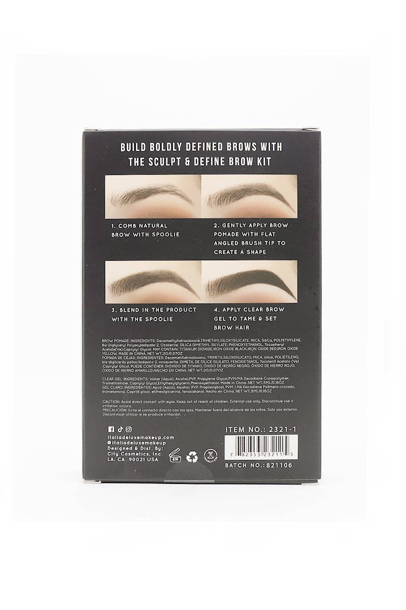 PINEAPPLE Beauty - Wholesale Eyebrow Set/Kit - Italia Deluxe 2321-1 Brow Fix Kit Taupe3